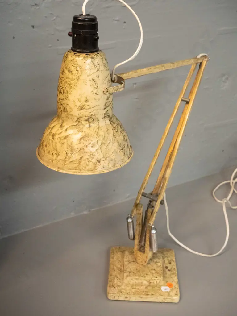 anglepoise lamp with mottled finish - marked Herbert Terry & Sons Redditch Image 1++