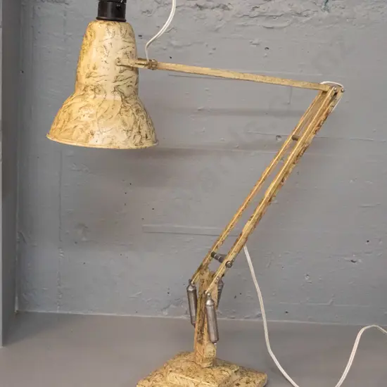 anglepoise lamp with mottled finish - marked Herbert Terry & Sons Redditch