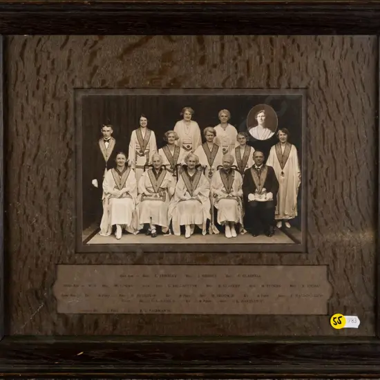framed vintage group photograph H-280 W-340