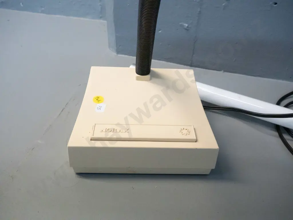 retro Norax gooseneck desk lamp with spare fluorescent tube - working. W-480 H-310 as photographed Image 1++