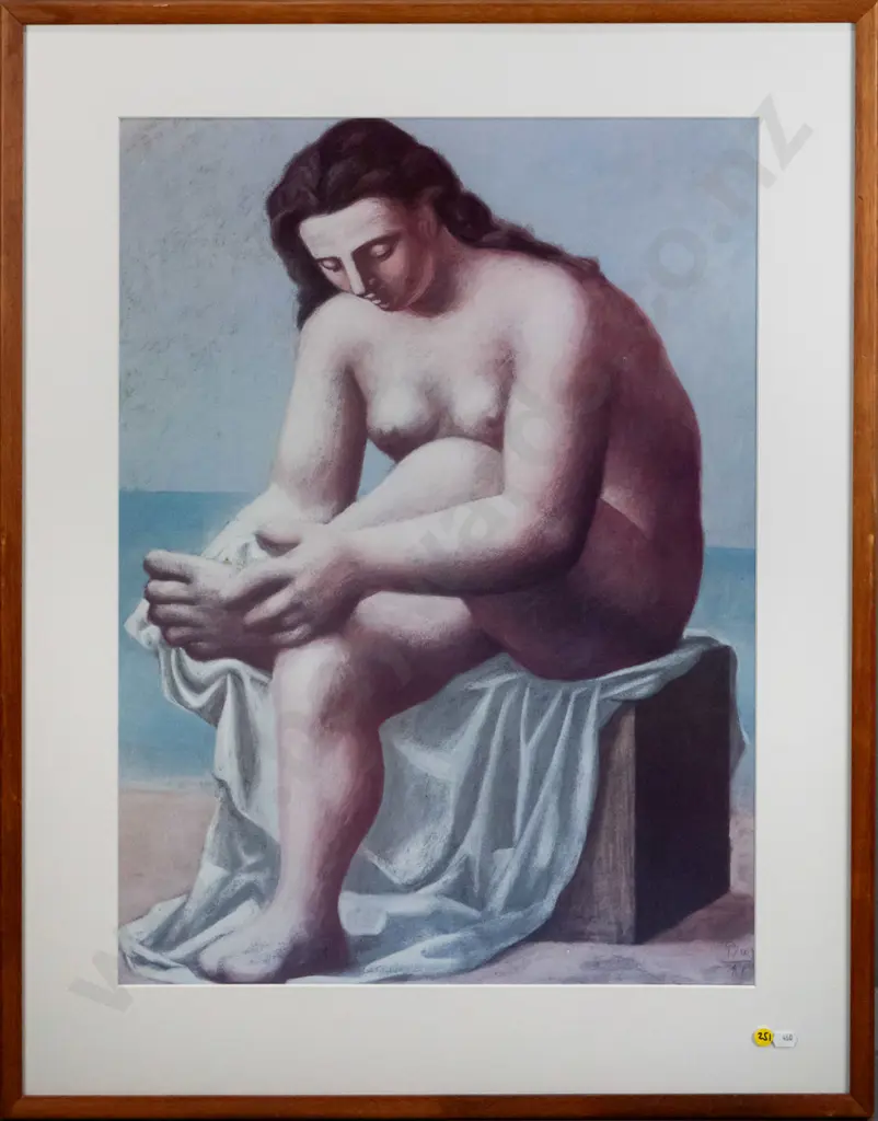 framed Picasso poster print "Seated Nude Drying Her Foot" H - 660 W - 490 Image 1++