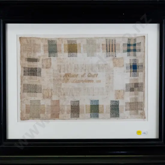 framed needlework 1818 (aging) H - 250 W - 360