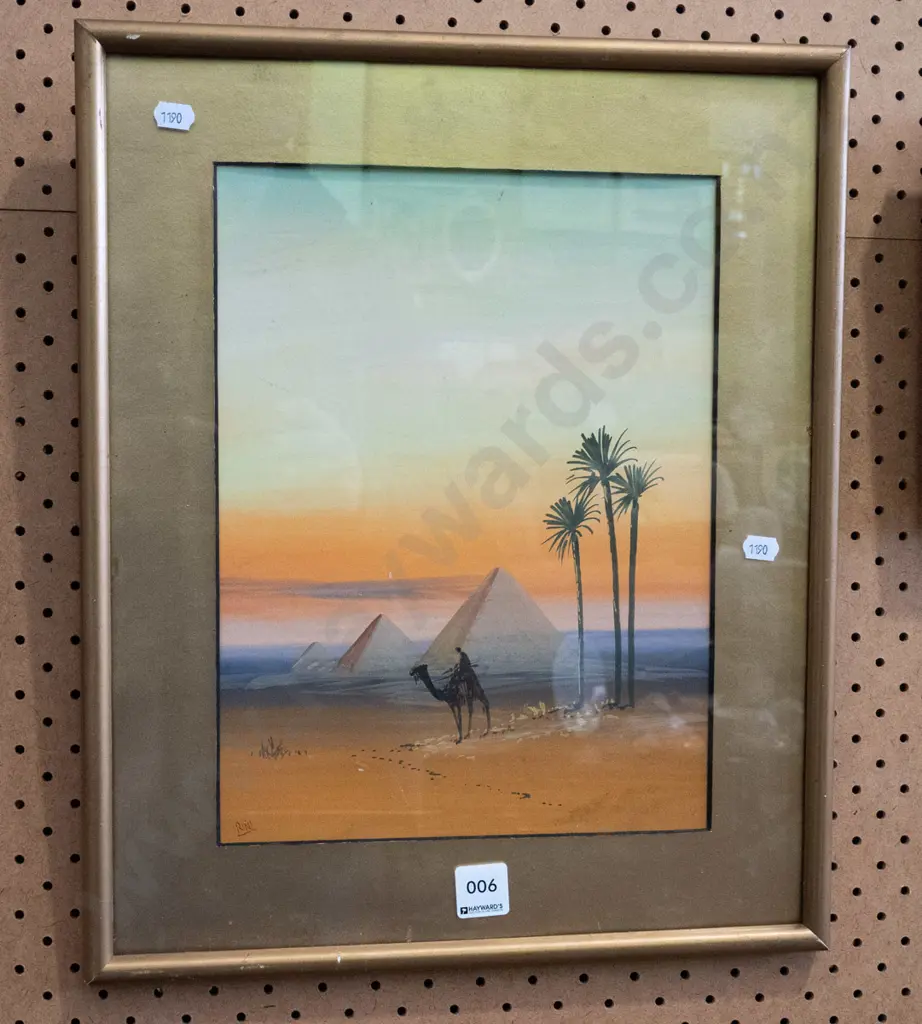 framed acrylic - middle eastern scene Image 1++