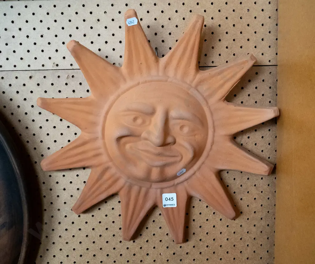 wall hanging terracotta sun Image 1++