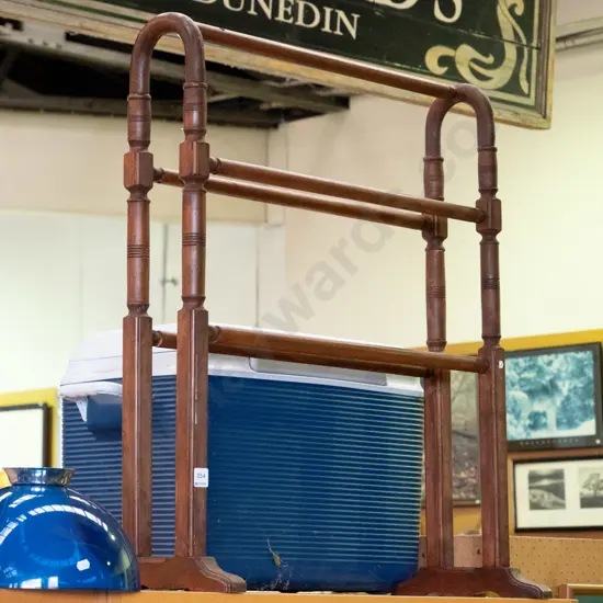 wooden towel rail