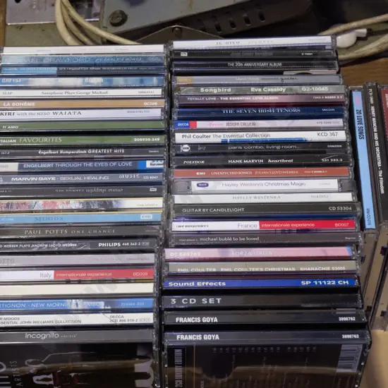 box of CDs