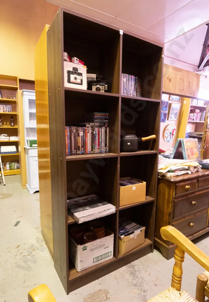MDF faux wood veneer bookcase H-1730 W-830 D-290 Image 1++