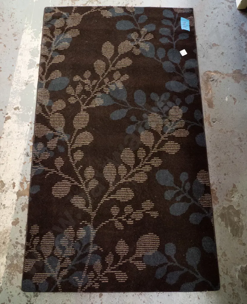 edged floral floor rug L-1210 W-700 Image 1++