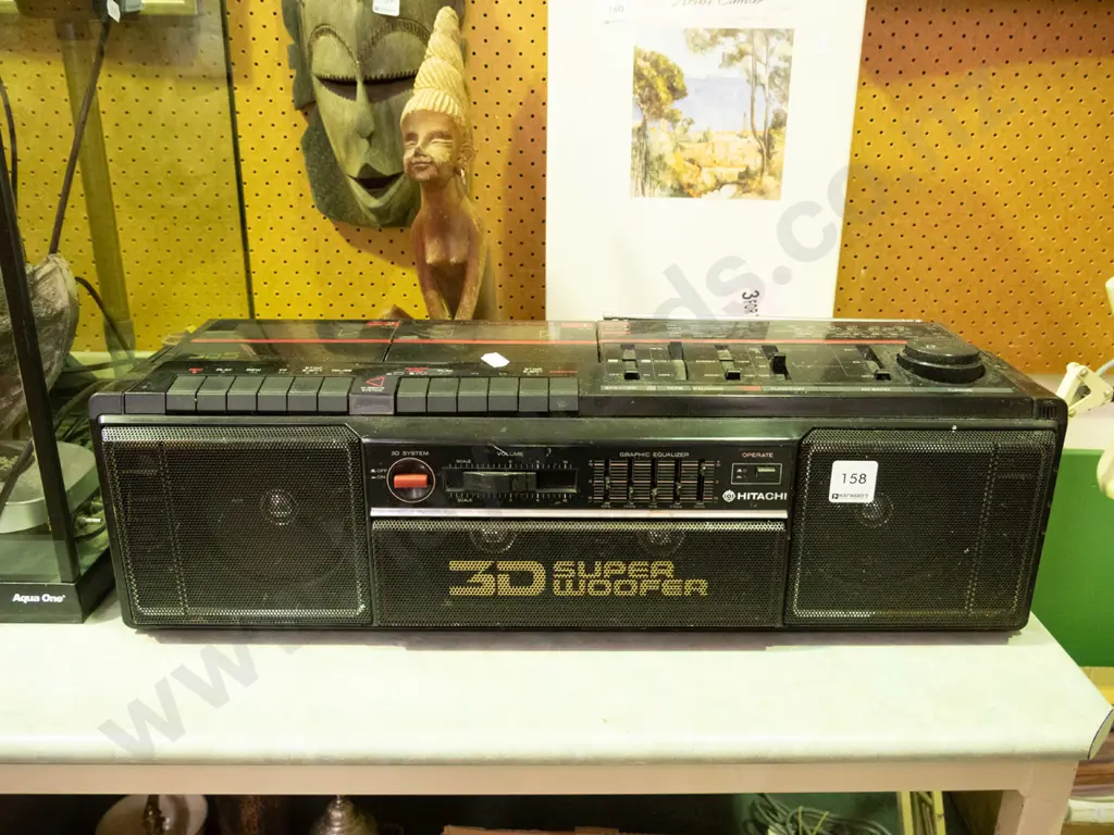 portable radio dual tape cassette player Image 1++