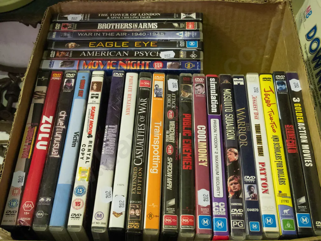 box of DVDs Image 1++