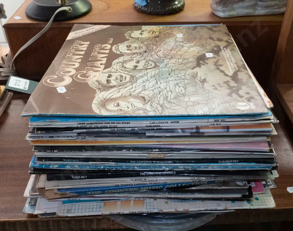 stack of country and western LPs Image 1++