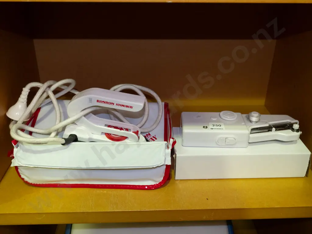 hand held sewing machine, Ronson travel iron Image 1++