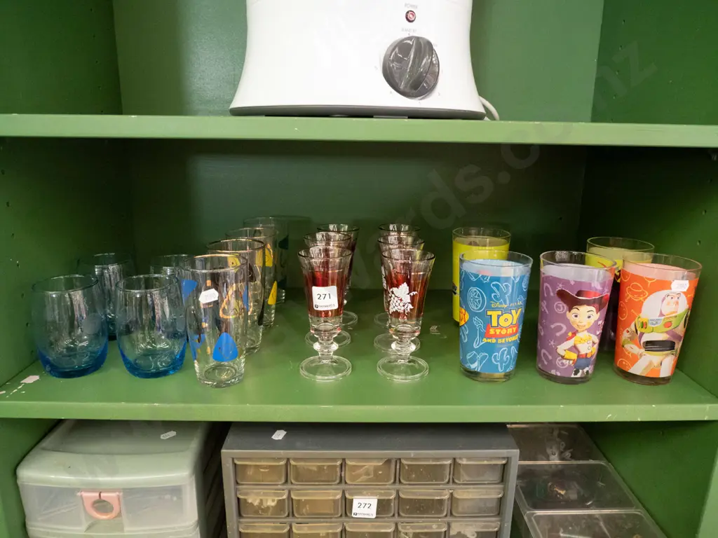 shelf of glasses Image 1++