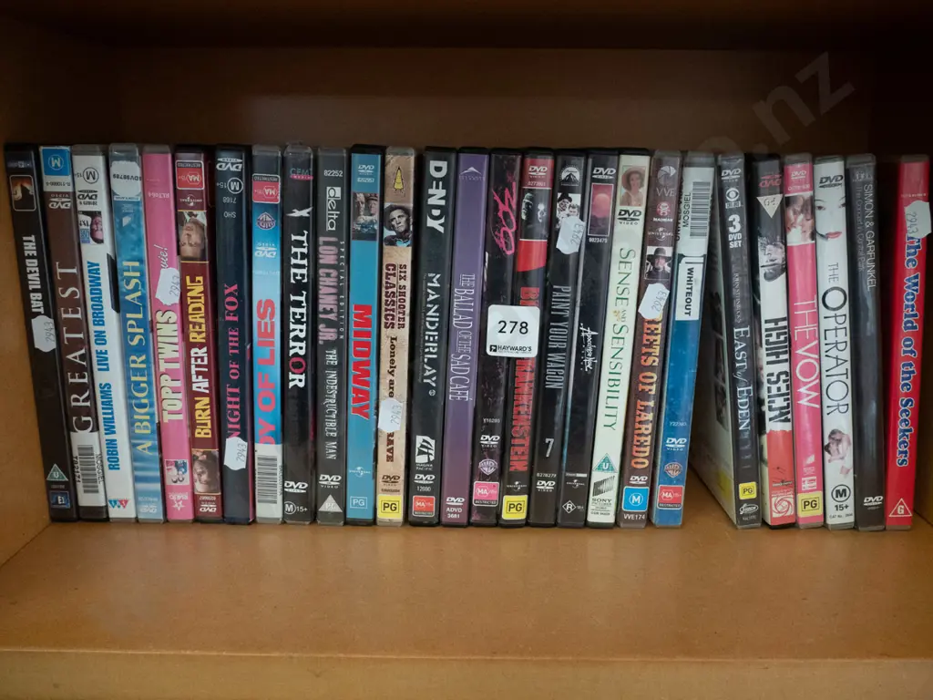 shelf of DVDs Image 1++