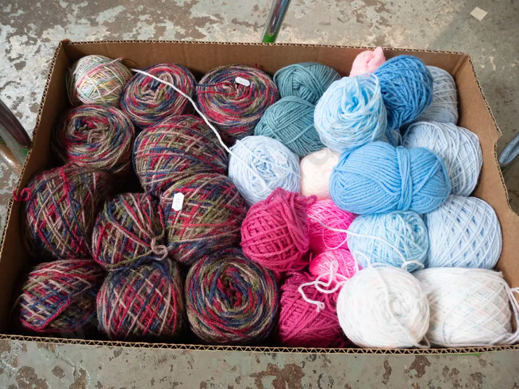 box of knitting yarn Image 1++