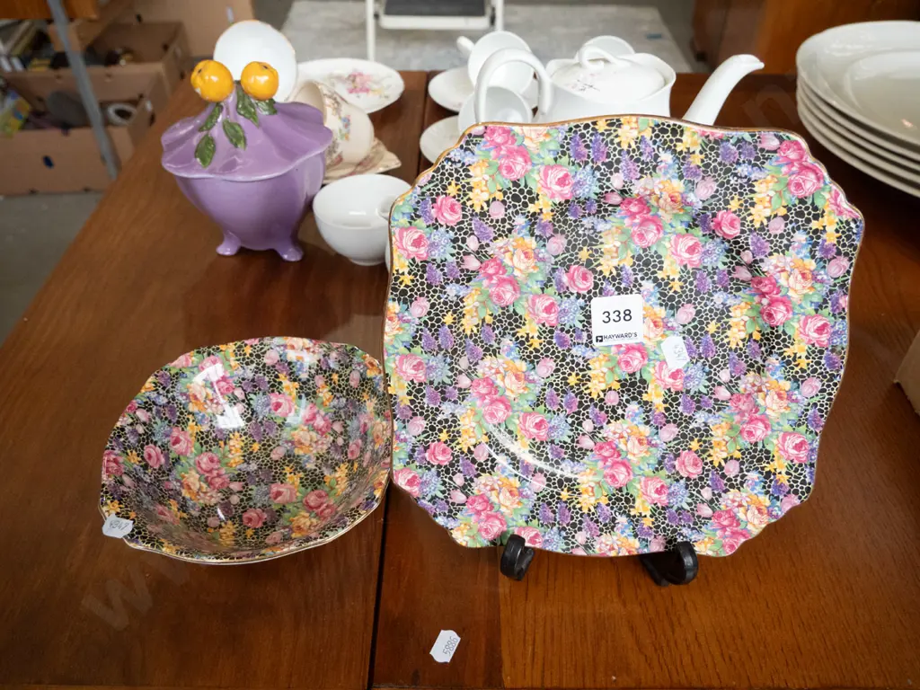 Royal Winton AOF plate and matching bowl Image 1++