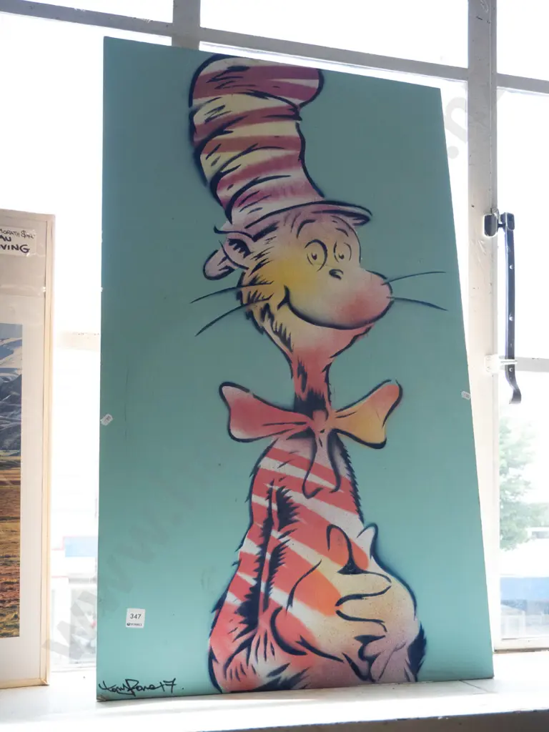 Dr. Seuss Cat in the Hat art on board Image 1++