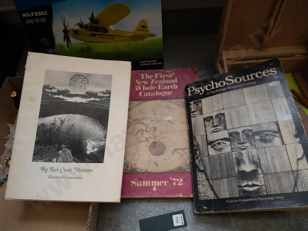 3 retro books - Psycho Sources and Big Rock Candy Mountain, 1st NZ Whole Earth catalog Image 1++
