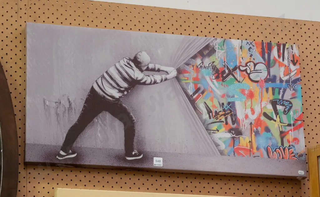 boxes print on canvas - pulling back graffiti Image 1++