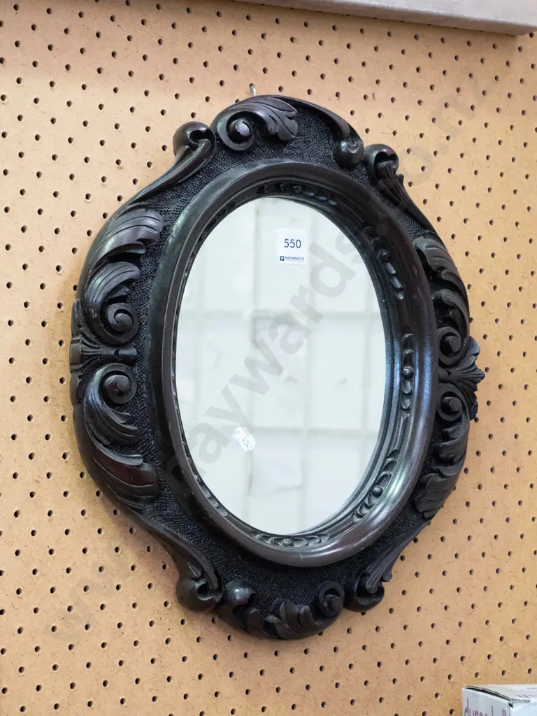 small ornate carved Victorian wall mirror Image 1++