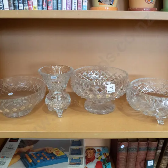 cut bowls, vase