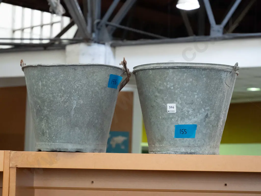 2x galvanised pails Image 1++