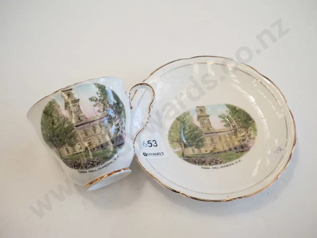 Royal Staffordshire Dunedin Town Hall cup and saucer Image 1++