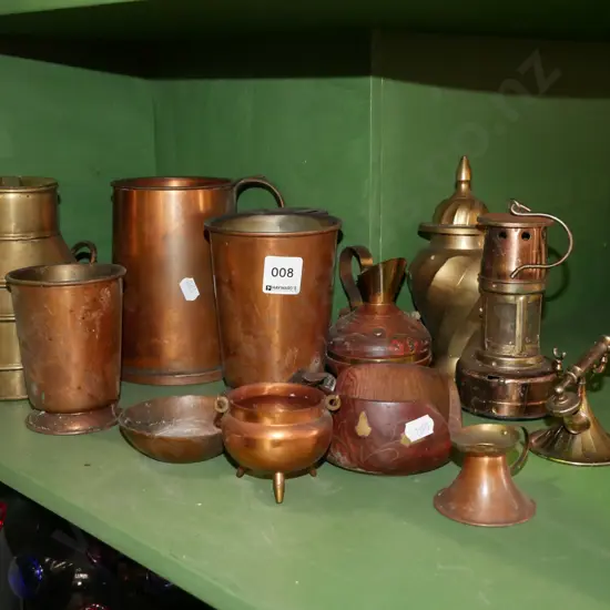 copper and brassware items