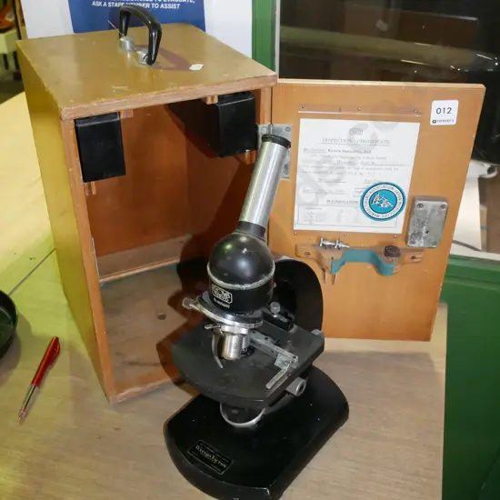 Kyowa microscope in wooden case