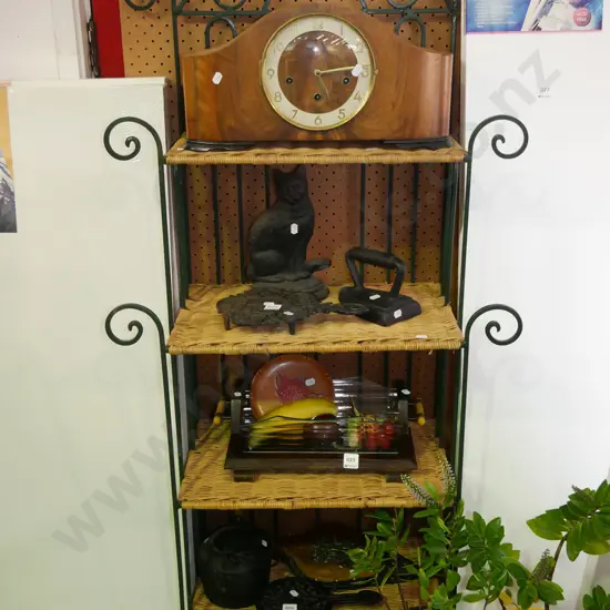 metal and cane shelves H-1230 W-930 D-310