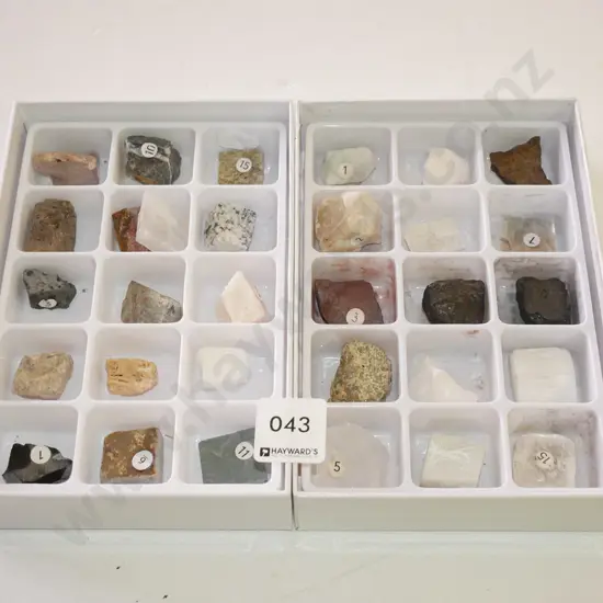 2x trays of stone samples