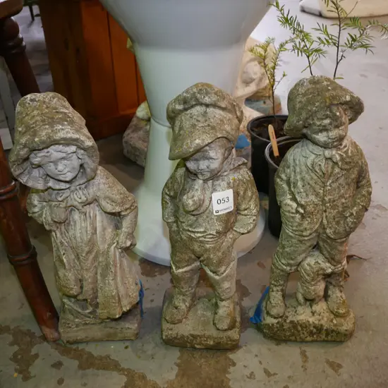 3x garden ornaments - children H-360