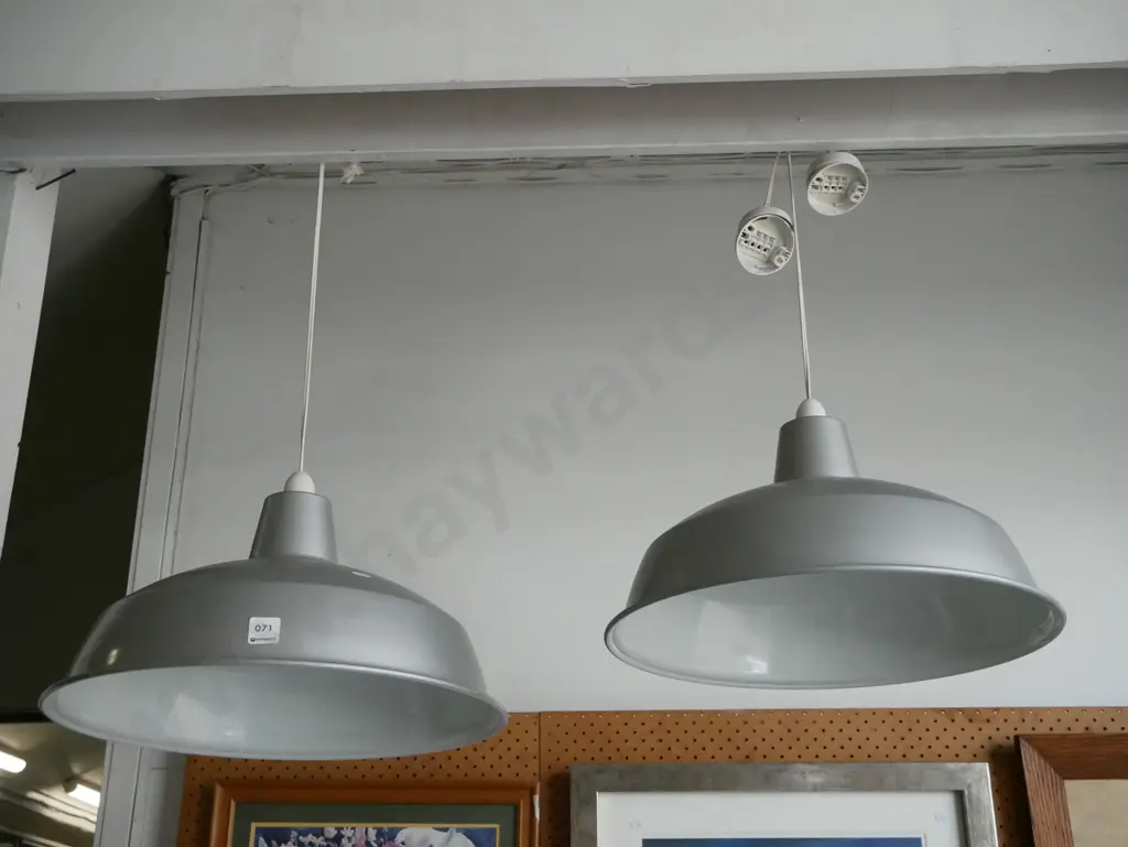 2x industrial light shades Image 1++