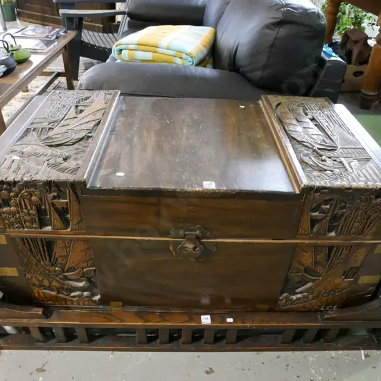 carved camphorwood chest