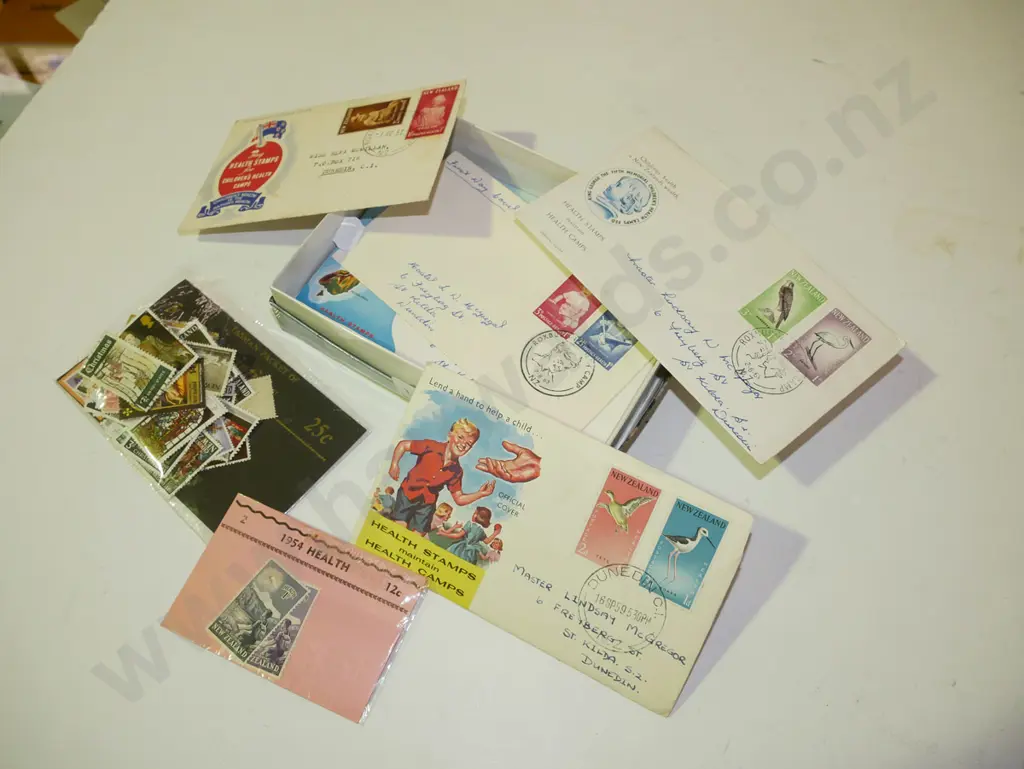 box of first day covers & other stamps Image 1++
