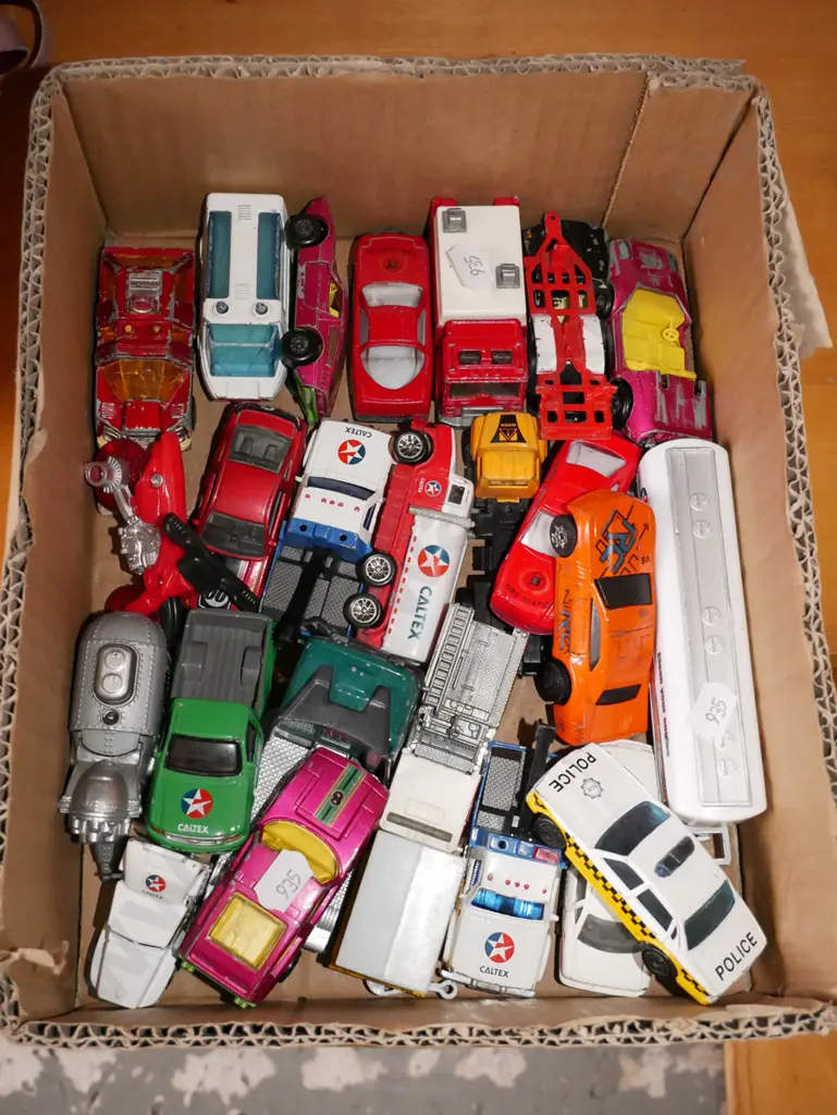 box of toy vehicles Image 1++