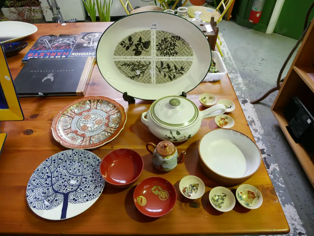 Denby casserole, small  Asian teapot, bowls etc Image 1++