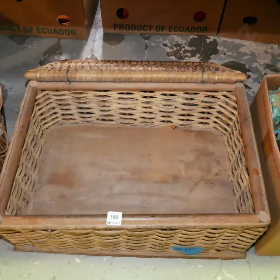vintage cane picnic hamper