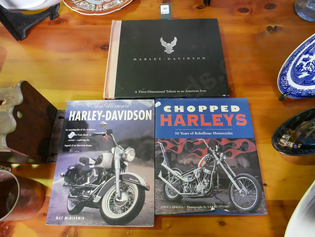 Harley Davidson pop up book, 2 other Harley Davidson books Image 1++