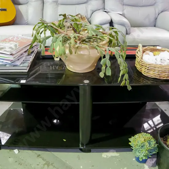 smoked glass entertainment unit