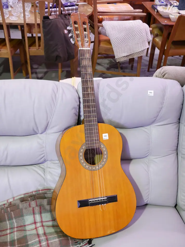 Hondo acoustic guitar - dent/damage on end, see photos Image 1++