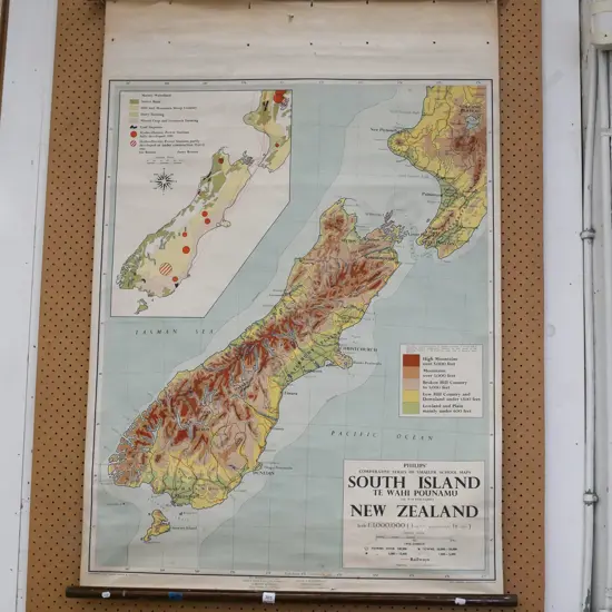 old school map - South Island