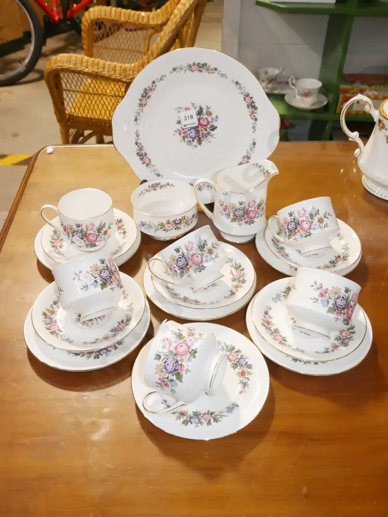 Paragon floral spray tea set Image 1++