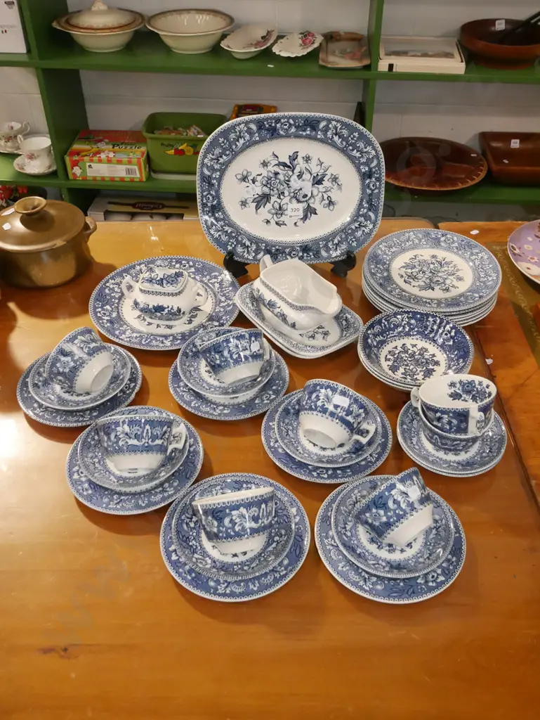 large assortment Woods and Sons Westminster dinner items; cups, plates, bowls etc Image 1++