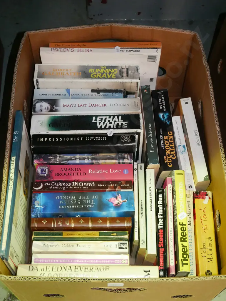 box of various books Image 1++