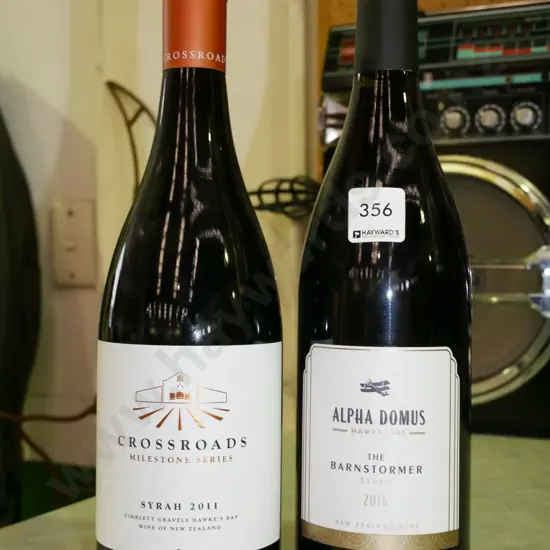 bottle of Cross Roads sirah 2011, Alpha Domus sirah 2014