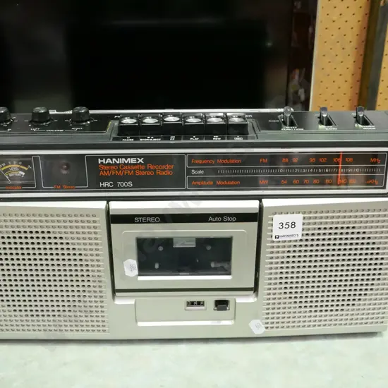 Hanimex radio cassette player- As Is No returns