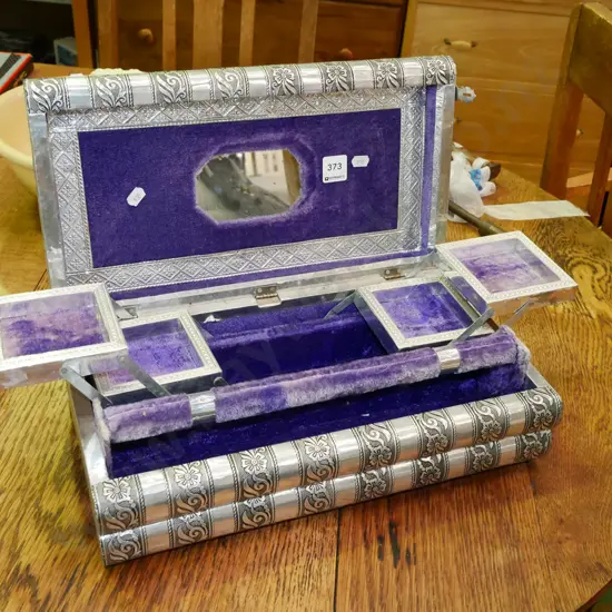 pressed metal jewellery box