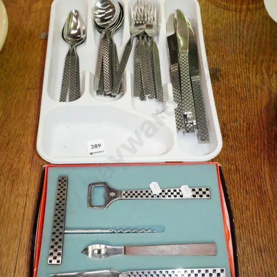stainless steel cutlery with matching bar set