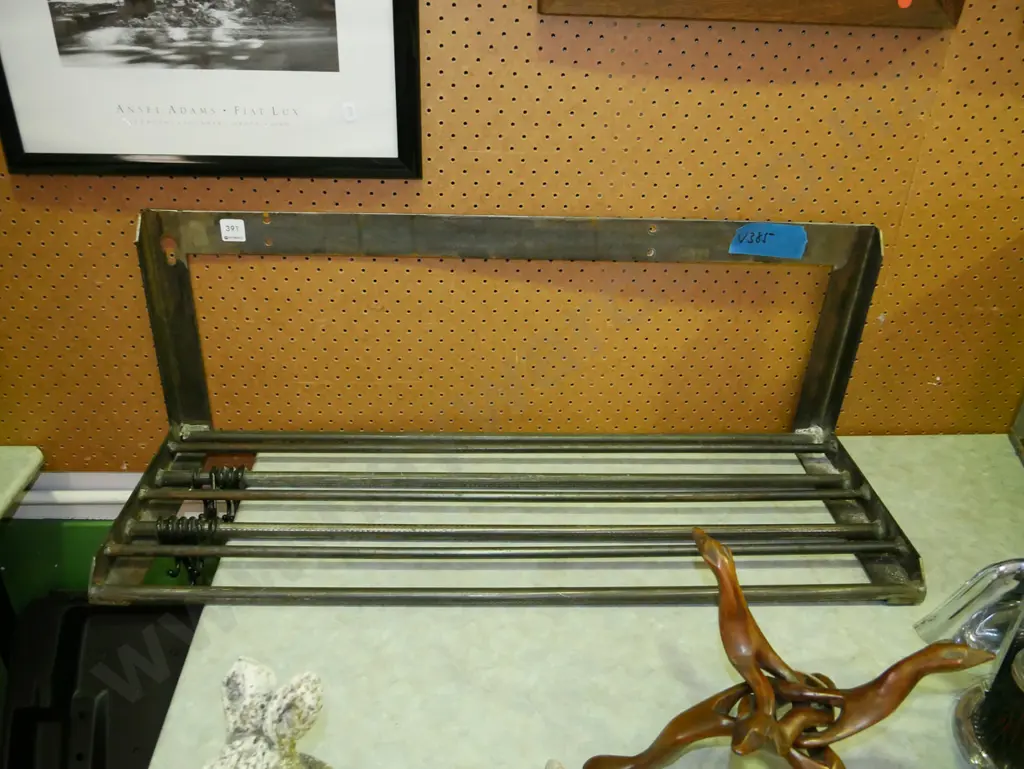 heavy duty wall mounted shelf and hanging utensils frame Image 1++